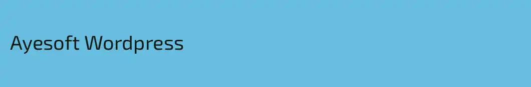 Ayesoft Wordpress
